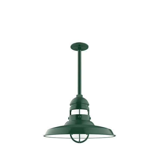 Liberty 14.5 inch pendant, stem mount in Forest Green | Montclair Light Works