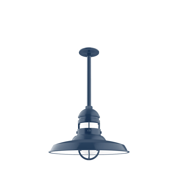 Liberty 14.5 inch pendant, stem mount in Navy | Montclair Light Works
