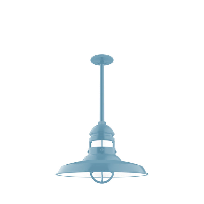 Liberty 14.5 inch pendant, stem mount in Light Blue | Montclair Light Works