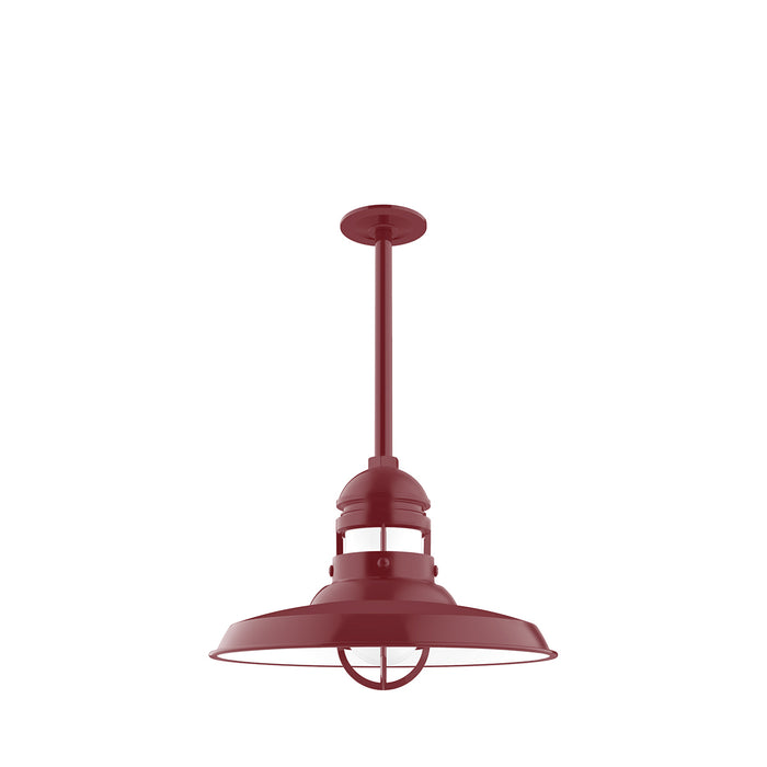 Liberty 14.5 inch pendant, stem mount in Barn Red | Montclair Light Works