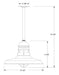 Liberty 14.5 inch pendant, stem mount in Navy | Montclair Light Works