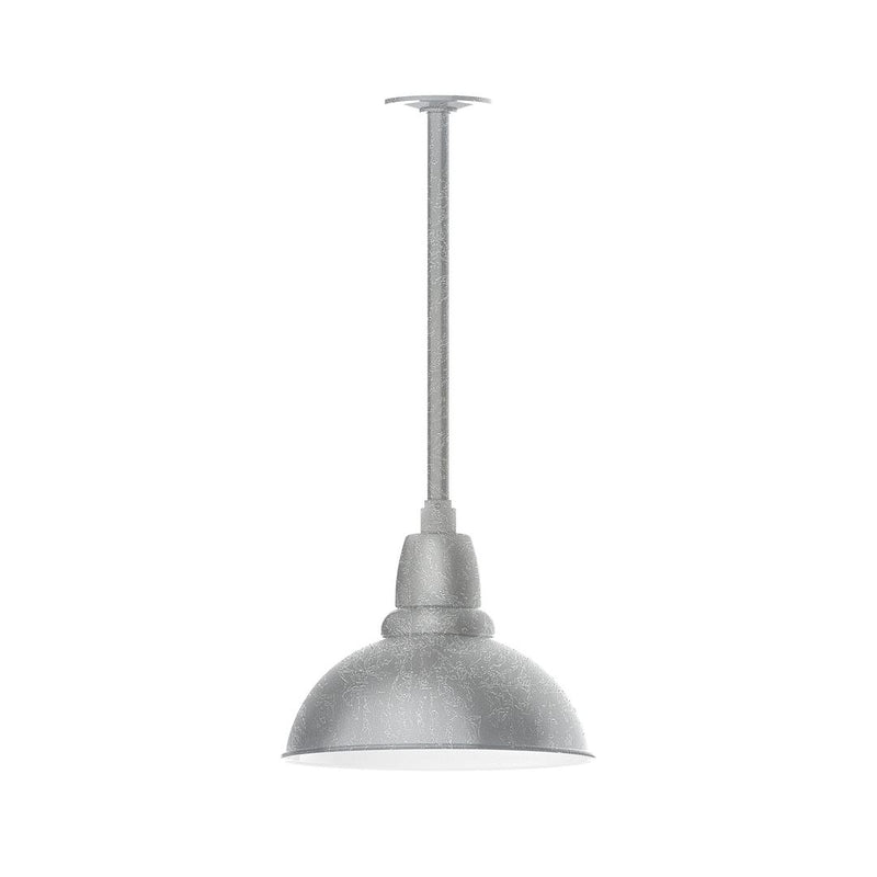 Cafe 12" stem mount pendant in Painted Galvanized