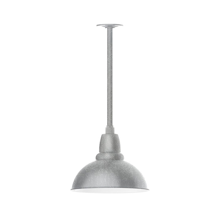 Cafe 12" Stem Mount Pendant Light in Painted Galvanized