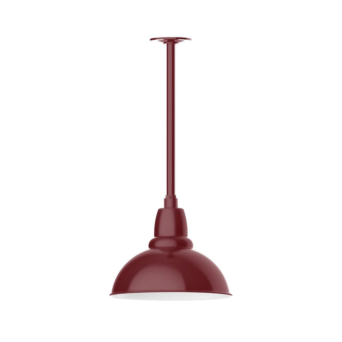 Cafe 12" Stem Mount Pendant Light in Barn Red