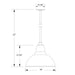 Cafe 14" stem mount pendant in Light Blue Line Drawing