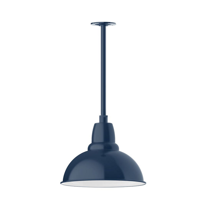 Cafe 14" Stem Mount Pendant Light in Navy