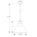Deep Bowl 12" LED Pendant, stem mount in White Line Drawing