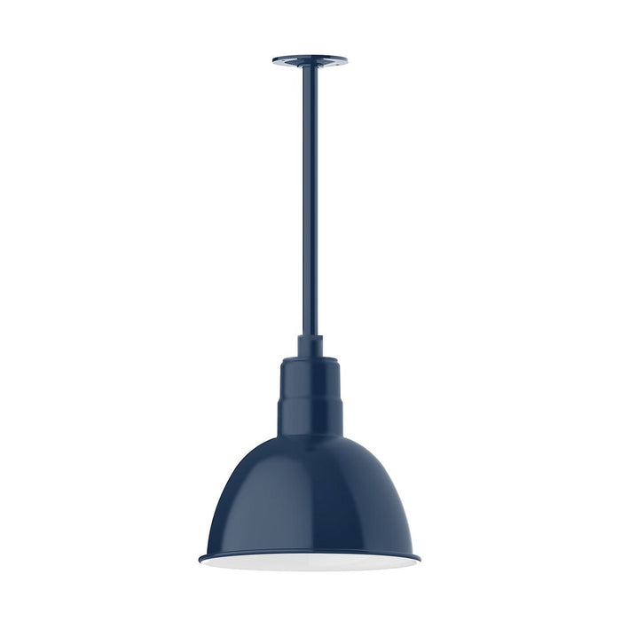 Deep Bowl 12" LED Stem Mount Pendant Light in Navy