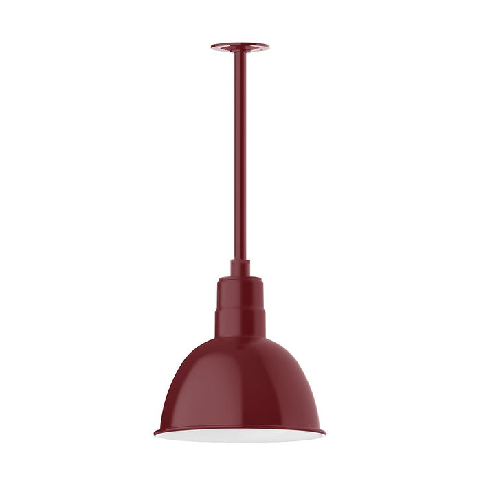 Deep Bowl 12" pendant, stem mount in Barn Red