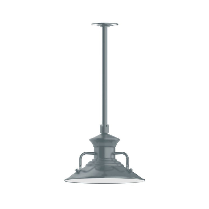 Homestead 12" Stem Mount Pendant Light in Slate Gray