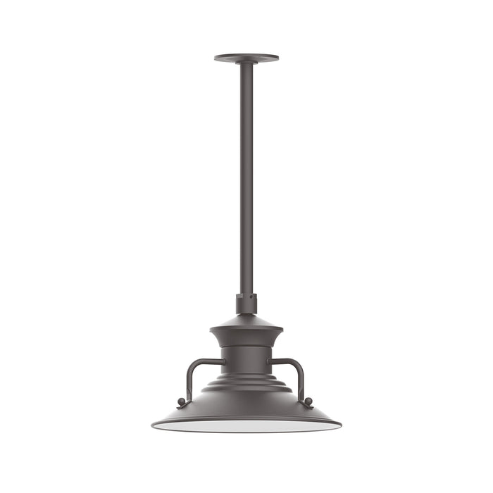 Homestead 12" pendant, stem mount in Bronze Matte | Montclair Light Works