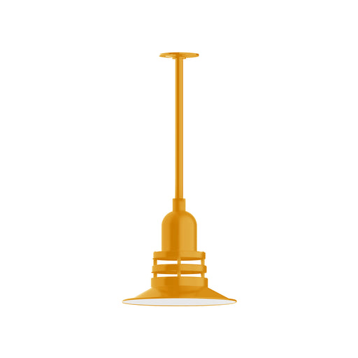 Atomic 12" pendant, stem mount in Bright Yellow | Montclair Light Works