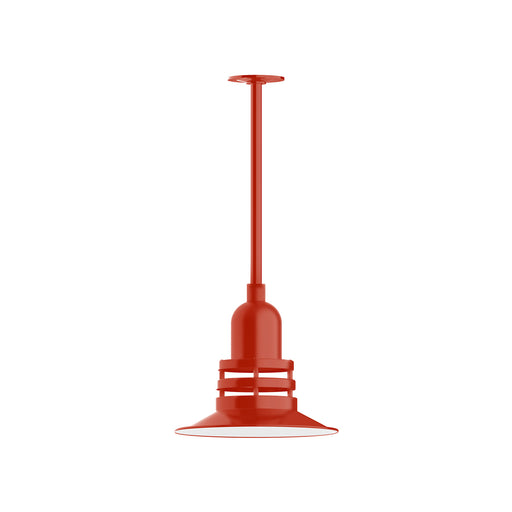 Atomic 12" pendant, stem mount in Vermillion | Montclair Light Works