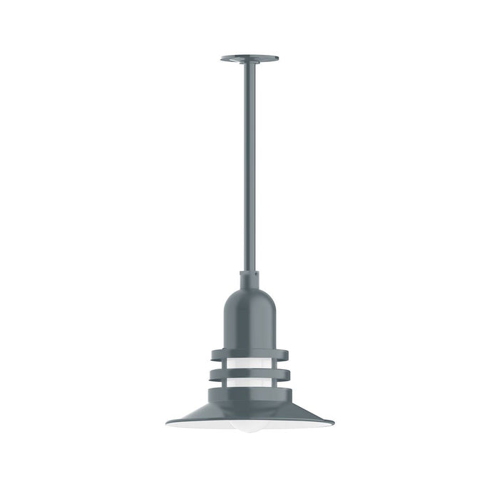 Atomic 12" Stem Mount Pendant Light in Slate Gray