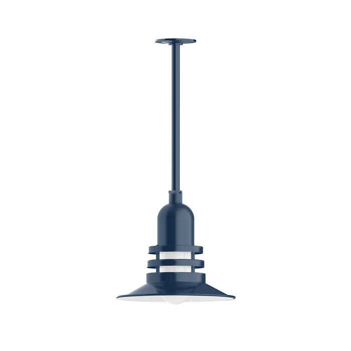 Atomic 12" LED Stem Mount Pendant Light in Navy