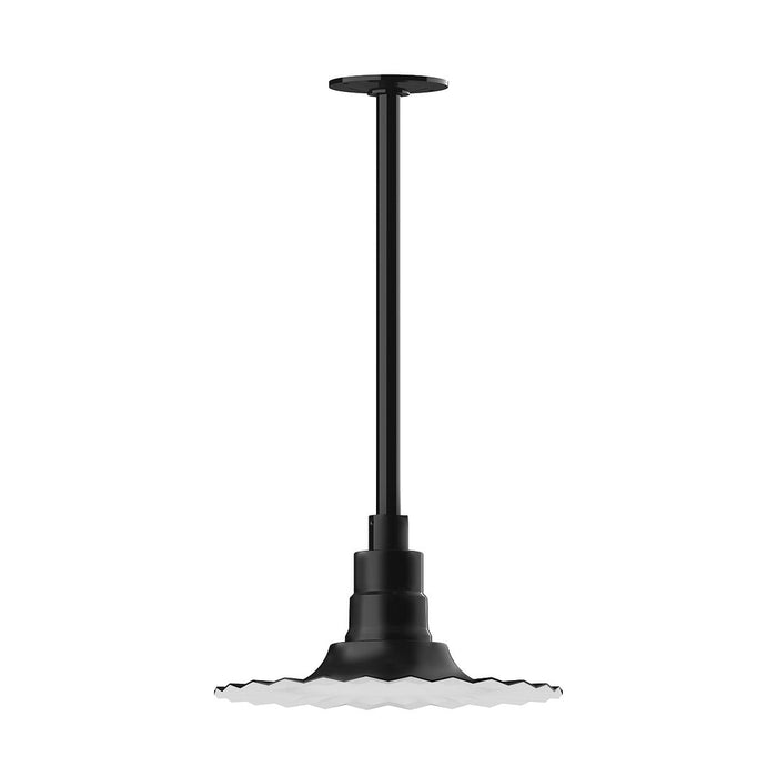 Radial 12" pendant, stem mount in Black