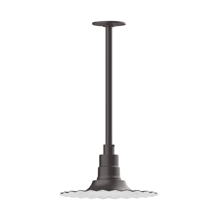 Radial 12" pendant, stem mount in Bronze Matte | Montclair Light Works