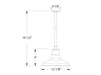 Warehouse 12" pendant, stem mount in Slate Gray Line Drawing