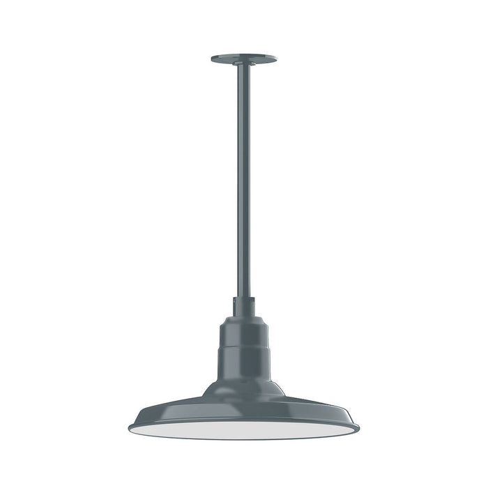 Warehouse 14" Stem Mount Pendant Light in Slate Gray