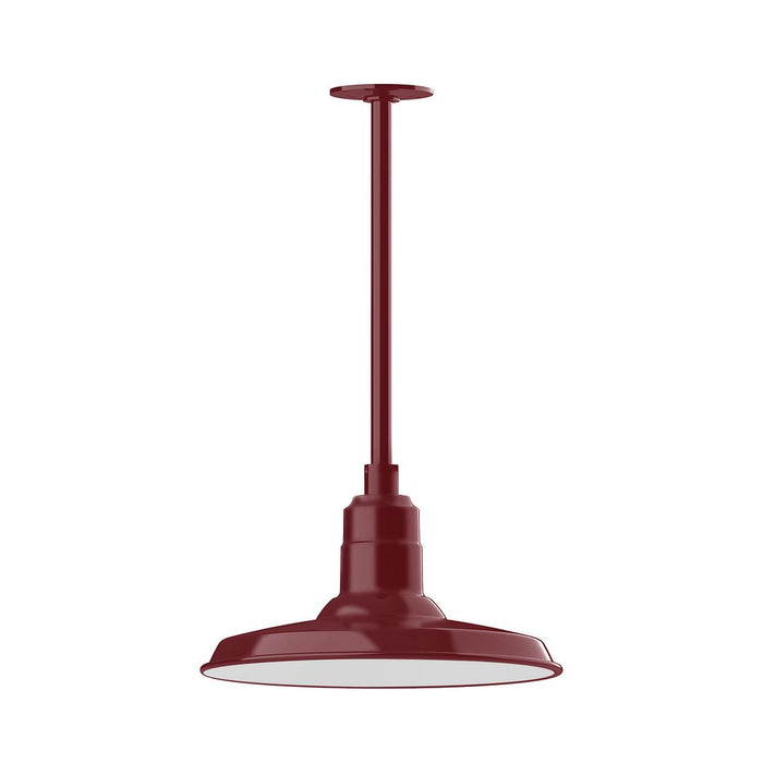 Warehouse 14" pendant, stem mount in Barn Red