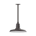Warehouse 14" pendant, stem mount in Bronze Matte | Montclair Light Works