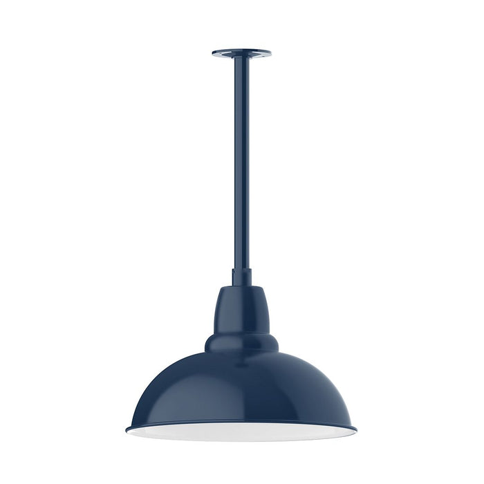 Cafe 16" LED Stem Mount Pendant Light in Navy