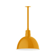 Deep Bowl 16" pendant, stem mount in Bright Yellow | Montclair Light Works