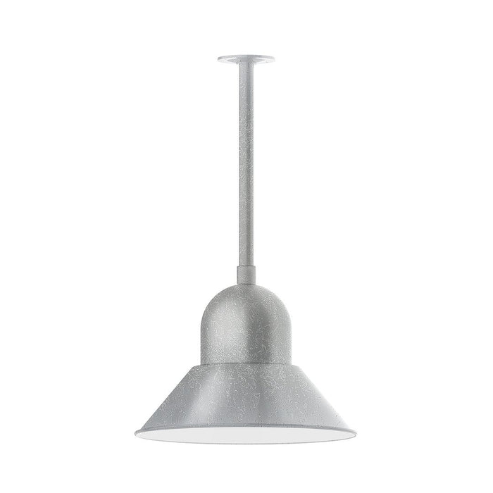 Prima 16" Stem Mount Pendant Light in Painted Galvanized