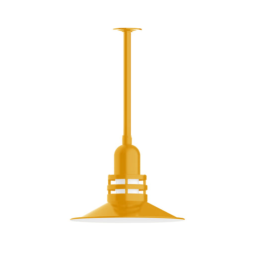 Atomic 16" pendant, stem mount in Bright Yellow | Montclair Light Works