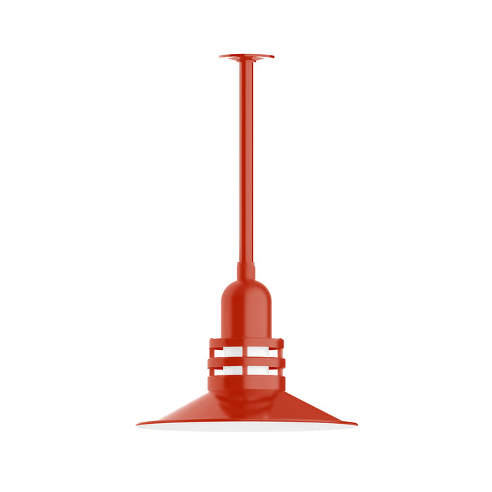 Atomic 16" pendant, stem mount in Vermillion | Montclair Light Works