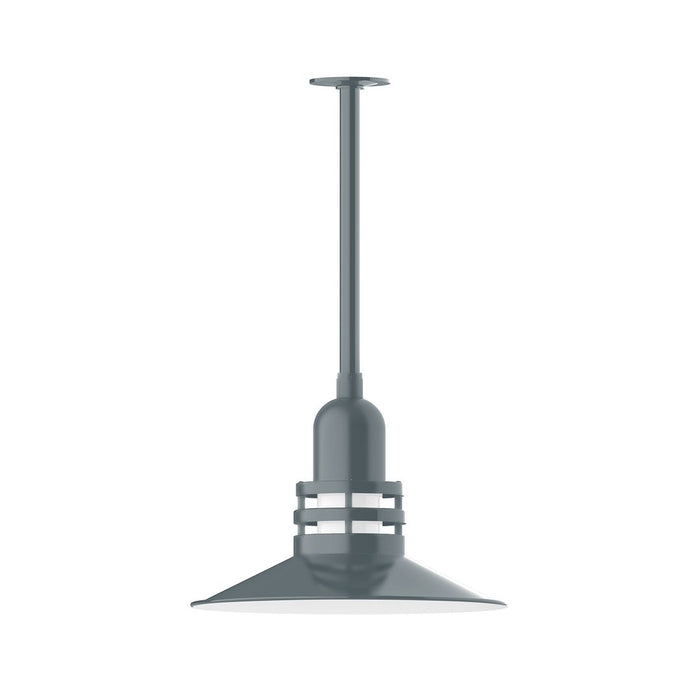 Atomic 16" Stem Mount Pendant Light in Slate Gray