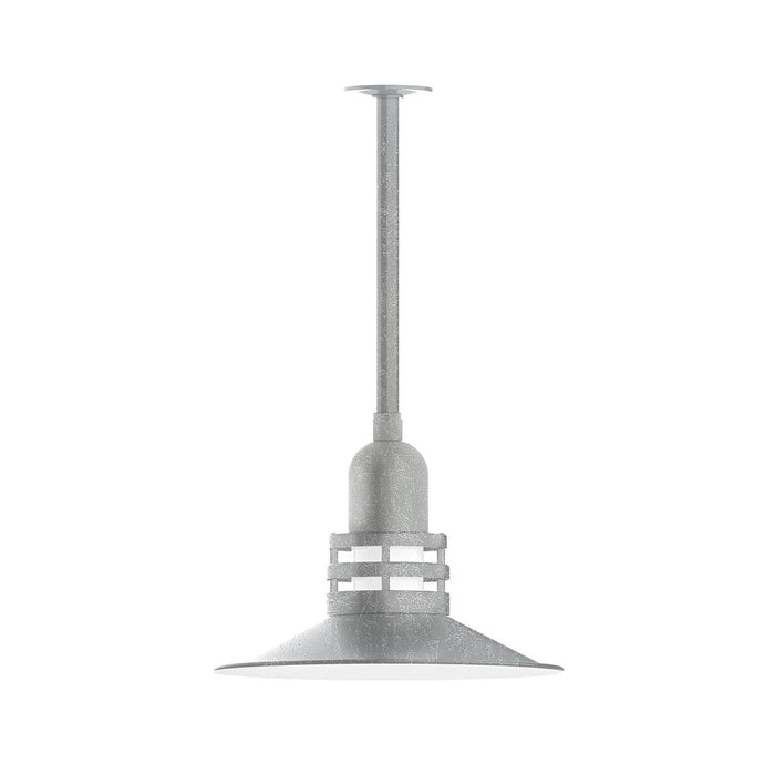 Atomic 16" LED Stem Mount Pendant Light in Painted Galvanized