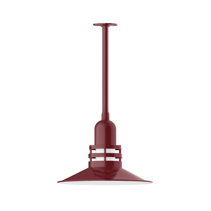 Atomic 16" Stem Mount Pendant Light in Barn Red