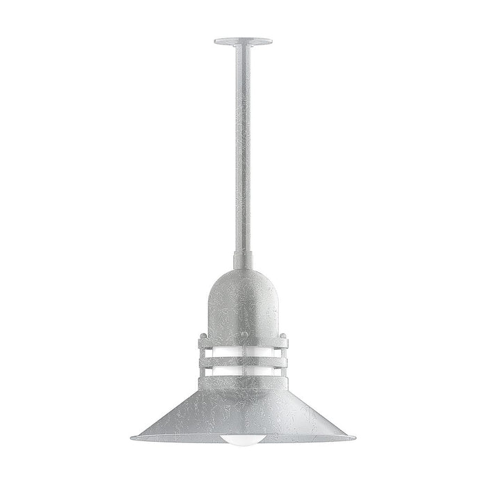 Atomic 16" Stem Mount Pendant Light in Painted Galvanized