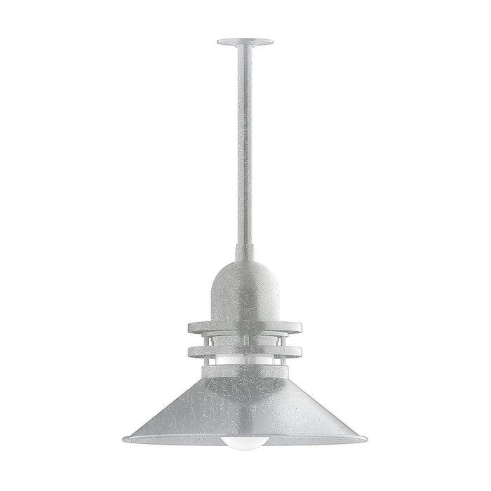 Atomic 18" LED Stem Mount Pendant Light in Painted Galvanized