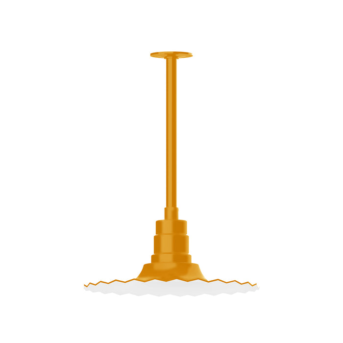 Radial 16" pendant, stem mount in Bright Yellow | Montclair Light Works
