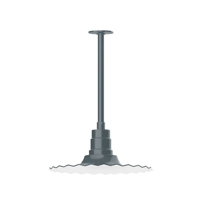 Radial 16" Stem Mount Pendant Light in Slate Gray