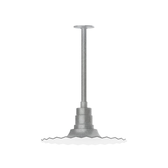 Radial 16" pendant, stem mount in Painted Galvanized
