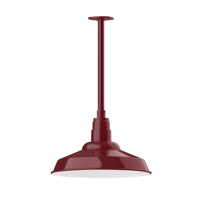 Warehouse 16" Stem Mount Pendant Light in Barn Red