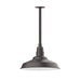 Warehouse 16" LED Pendant, stem mount in Bronze Matte | Montclair Light Works
