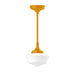 Schoolhouse 12" pendant, stem mount in Bright Yellow | Montclair Light Works
