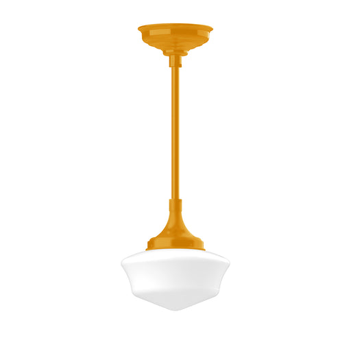 Schoolhouse 12" pendant, stem mount in Bright Yellow | Montclair Light Works