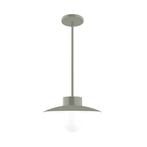 Gambler 12 inch Pendant Stem Hung in Moss Green | Montclair Light Works