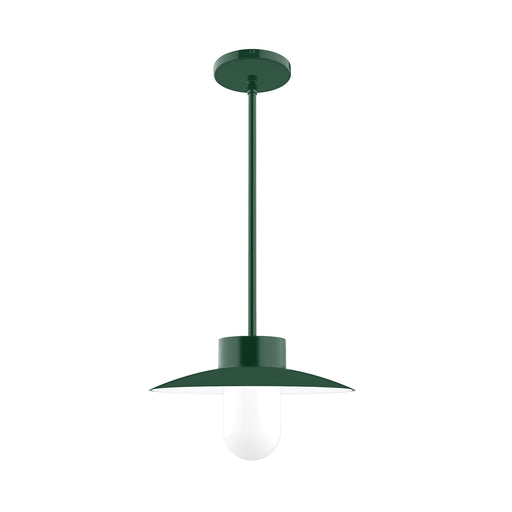 Gambler 12 inch Pendant Stem Hung in Forest Green | Montclair Light Works