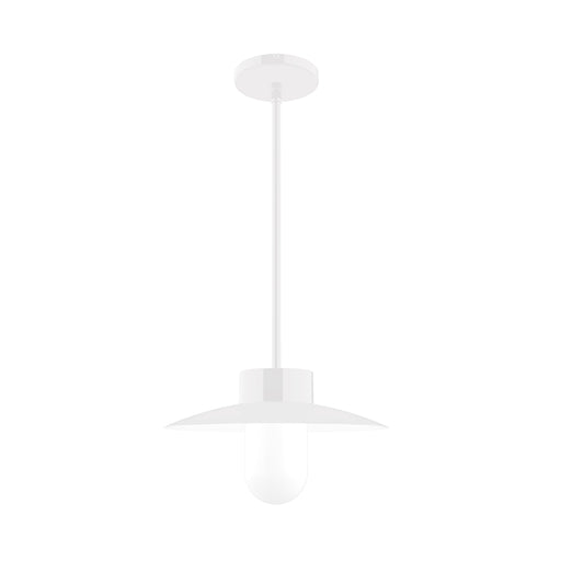 Gambler 12 inch Pendant Stem Hung in White | Montclair Light Works
