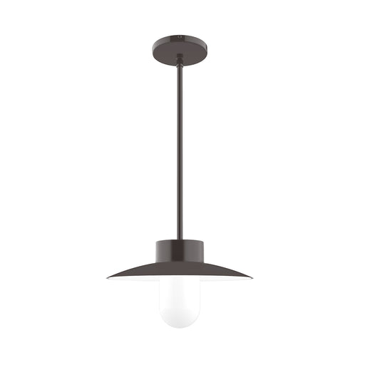 Gambler 12 inch Pendant Stem Hung in Architectural Bronze | Montclair Light Works