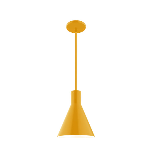 Jerome 8 inch Stem Hung Pendant in Bright Yellow | Montclair Light Works