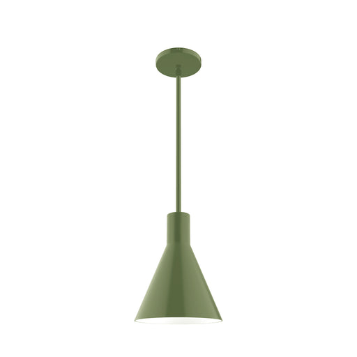 Jerome 8 inch Stem Hung Pendant in Fern Green | Montclair Light Works