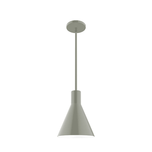 Jerome 8 inch Stem Hung Pendant in Moss Green | Montclair Light Works