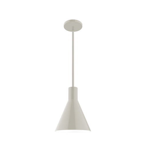 Jerome 8 inch Stem Hung Pendant in Silk Gray | Montclair Light Works